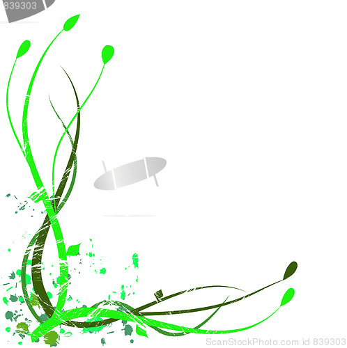 Image of Green Floral Background