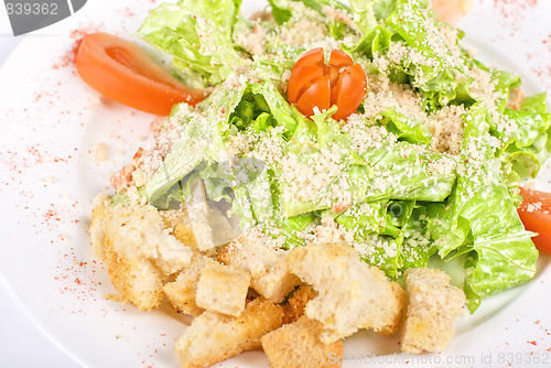 Image of Caesar salad closeup