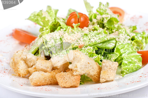 Image of Caesar salad closeup