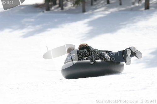 Image of children sledding