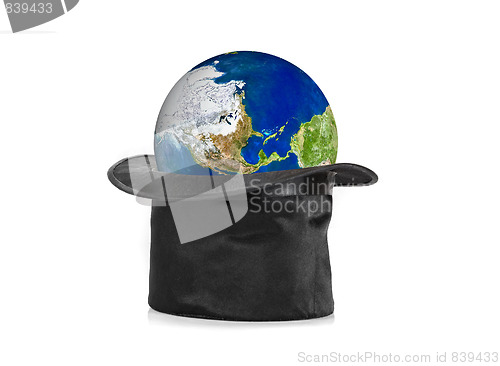 Image of Black hat and earth