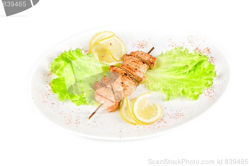 Image of salmon kebab