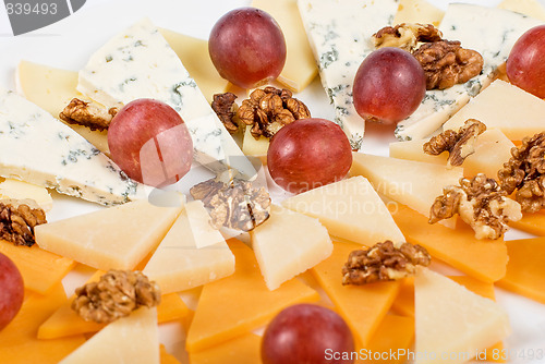 Image of Cheese and grapes