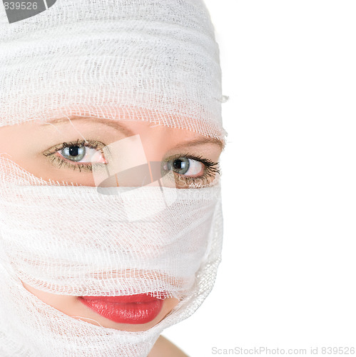 Image of woman with bandages