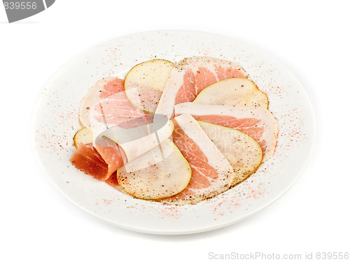 Image of bacon with pear