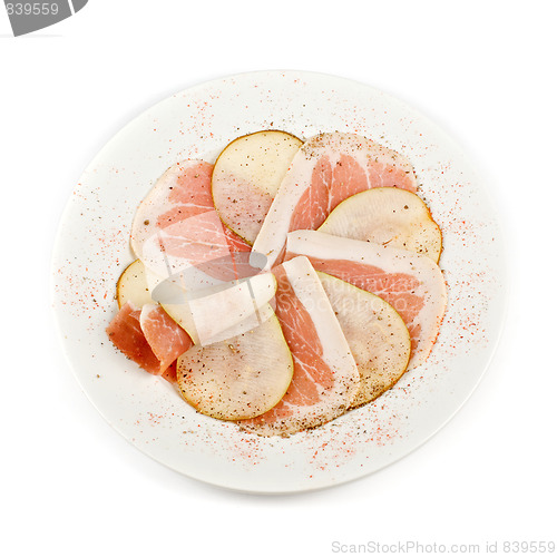 Image of bacon with pear