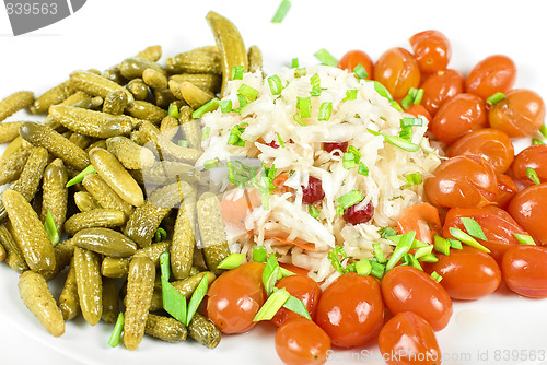 Image of Marinated vegetables closeup