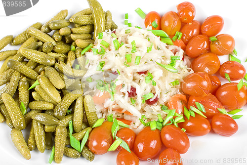 Image of Marinated vegetables closeup