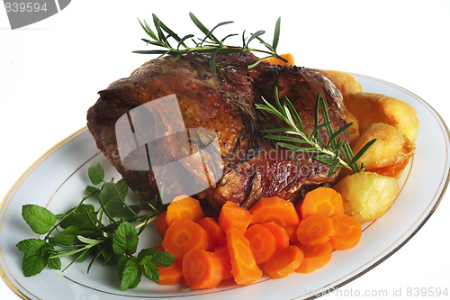 Image of Joint of lamb on plate