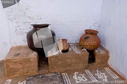 Image of a traditional old indian kitchen