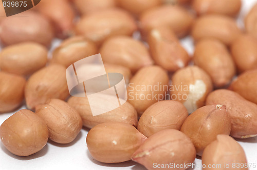 Image of closeup shot of roasted peanuts