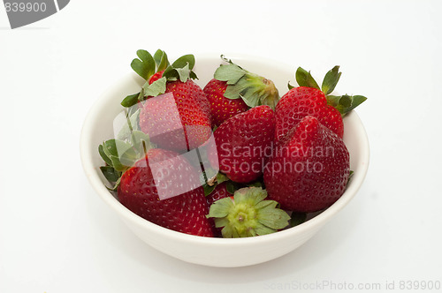 Image of Strawberries isolated over white background
