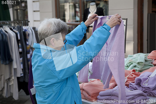 Image of Senior lady shopping