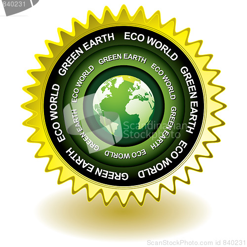 Image of Green earth eco icon