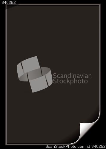 Image of paper page curl black