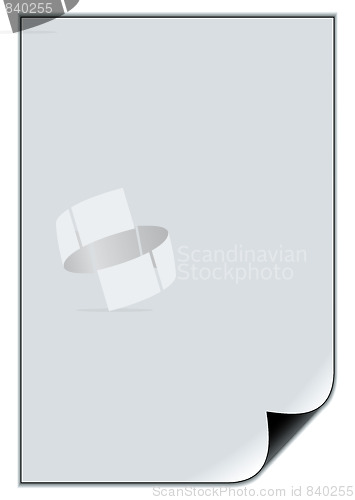 Image of paper page curl white