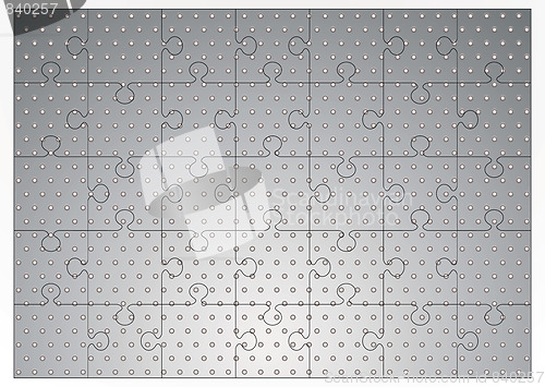 Image of Silver metal jigsaw puzzle