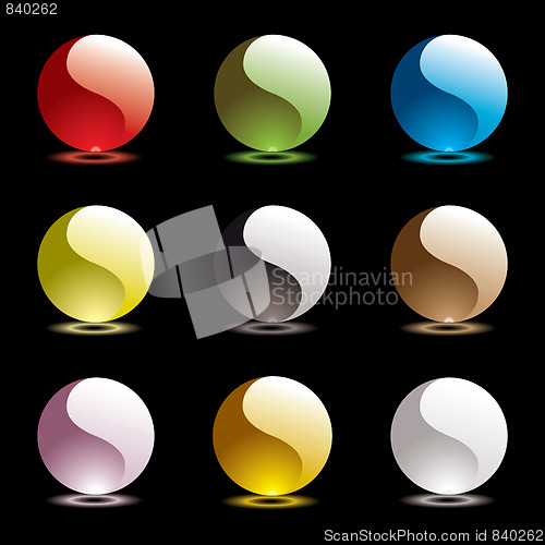 Image of gel round ying yang
