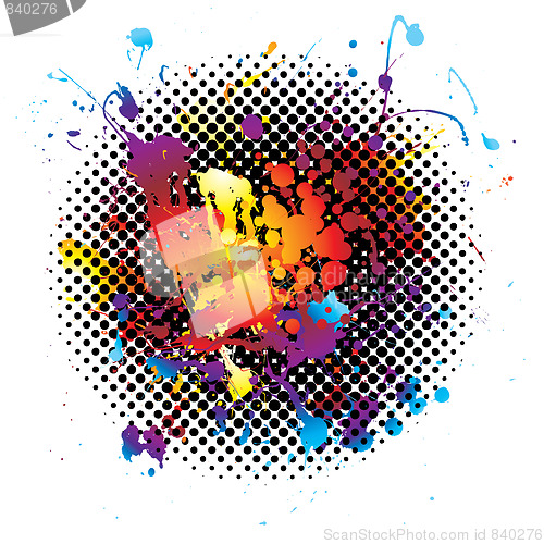 Image of rainbow splatter grunge