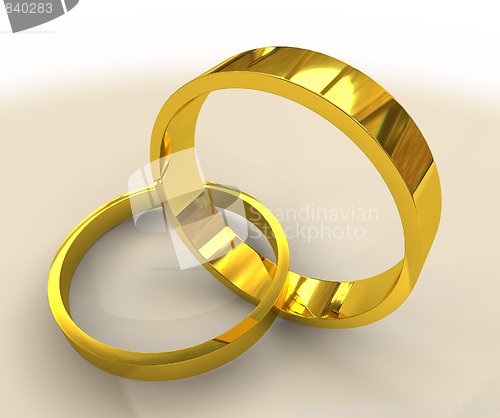 Image of golden wedding rings