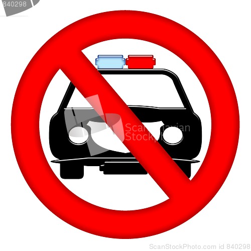 Image of No Police Cars Area Sign