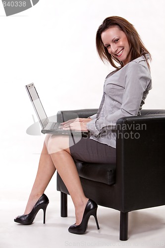 Image of Attractive caucasian twenties businesswoman