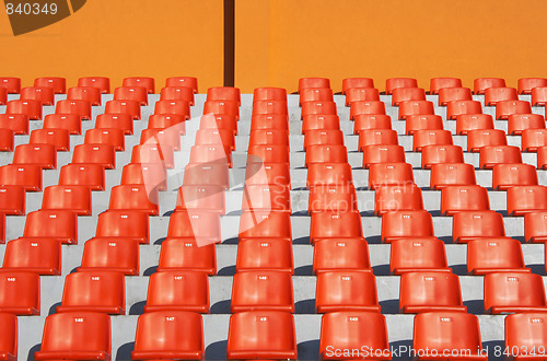 Image of Red stadium seats