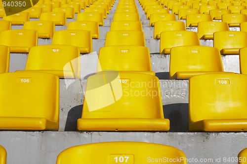 Image of Yellow stadium seats