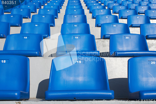 Image of Blue stadium seats