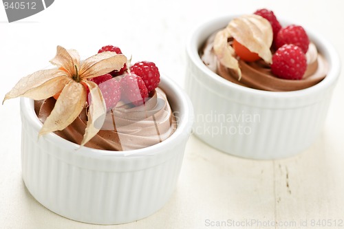 Image of Chocolate mousse dessert