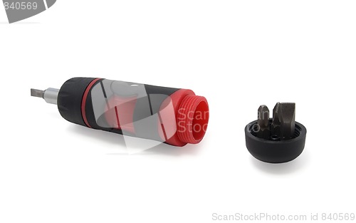 Image of Screwdriver with set of nozzles