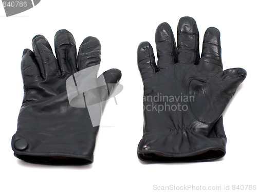 Image of Black Leather Gloves