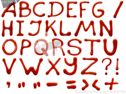 Image of Ketchup alphabet