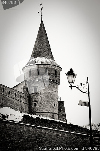 Image of Tower and lantern blackwhite
