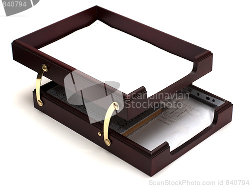 Image of Wooden paper tray