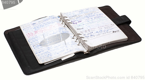 Image of Organiser full of notes