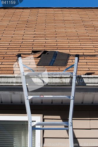 Image of Blown Out Roof Shingles Repair