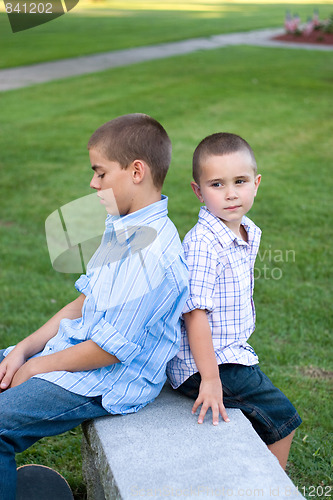 Image of Two Boys Sitting