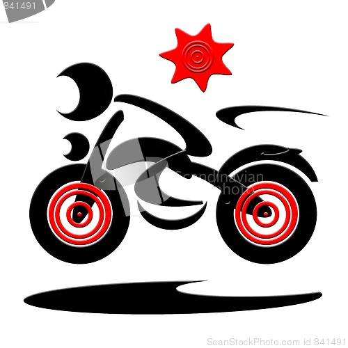 Image of Abstract Biker