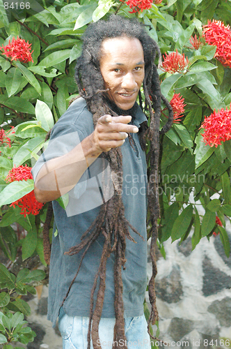 Image of smiling rasta man 822