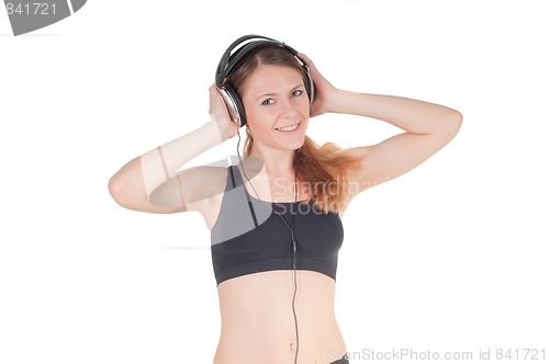 Image of Woman and headphone