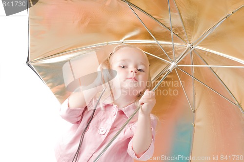 Image of Little girl talking on the phone