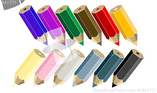 Image of colorful pencils 