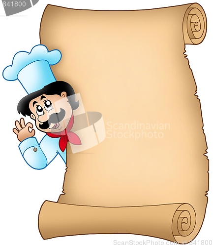 Image of Parchment with lurking chef