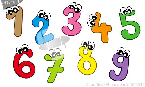 Image of Cartoon numbers