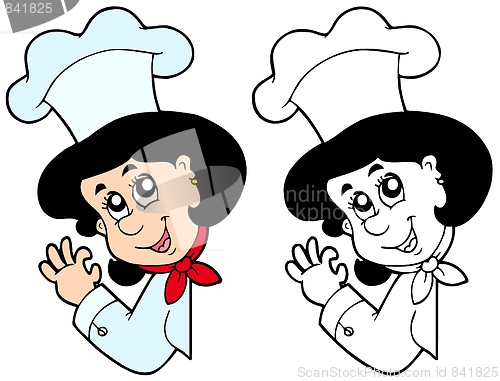 Image of Lurking woman chef