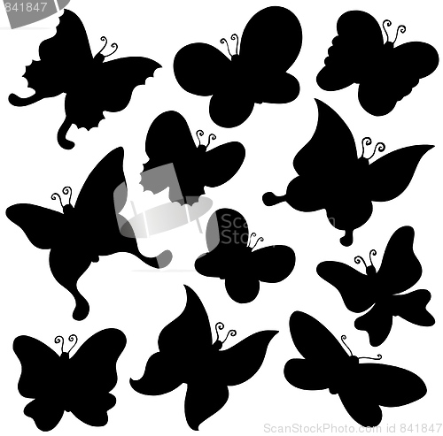 Image of Butterflies silhouette collection