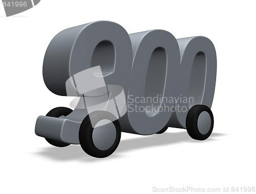 Image of nine hundred on wheels - 3d illustration