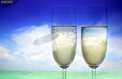 Image of Champagne on the Beach