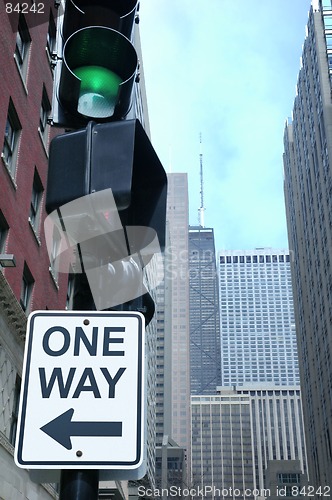 Image of One way sign